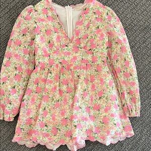 Marlow Pink and Green Floral Romper